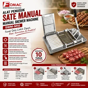 FOMAC MESIN TUSUK SATE MANUAL / MANUAL SKEWER MACHINE (FOMAC) SWM-M10