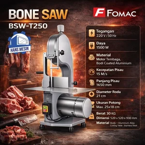 FOMAC MESIN ALAT PEMOTONG DAGING BEKU DAN TULANG / BONE SAW MACHINE (FOMAC) BSW-T250