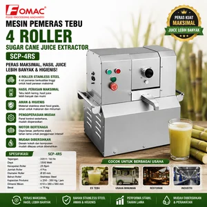 FOMAC MESIN PERAS TEBU / 4 ROLLER SUGAR CANE JUICE EXTRACTOR (FOMAC) SCP-4RS