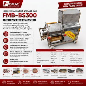 FOMAC MESIN PEMISAH TULANG IKAN / FISH MEAT & BONE SEPARATOR (FOMAC) FMB-BS300