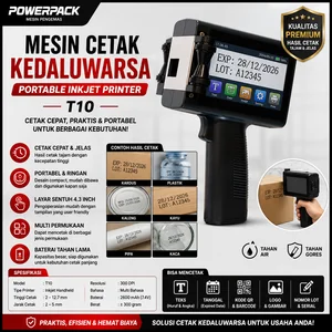 POWERPACK MESIN PENGKODEAN CETAK KEDALUWARSA PORTABLE / SMALL HAND INK JET PRINTER (POWERPACK) T10