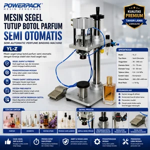 POWERPACK MESIN SEGEL TUTUP BOTOL PARFUM SEMI OTOMATIS / SEMI AUTOMATIC PERFUME BINDING MACHINE (POWERPACK) YL-Z