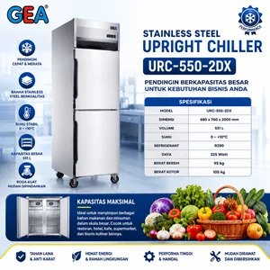 UPRIGHT CHILLER S/S (GEA) URC-550-2DX / Chiller 2 Pintu