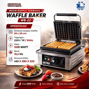 WAFFLE BAKER / MESIN PEMBUAT WAFEL DAN PANCAKE (GETRA) WB-22
