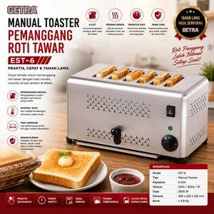 MANUAL TOASTER / PEMANGGANG ROTI TAWAR (GETRA) EST-6