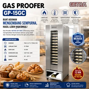 GAS PROOFER (GETRA) GP-15GC / GP15GC / GP 15GC / Mesin Proofer Roti