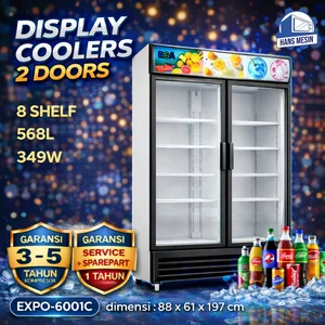 Showcase Display Cooler 2 Pintu 568 L TOPAZ-600IC (RSA) / TOPAZ 600 IC / SHOWCASE COOLER