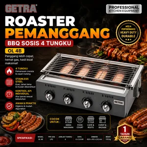 Roaster Pemanggang BBQ Sosis 4 Tungku GETRA OL 4B / MESIN PEMANGGANG