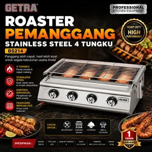 Roaster Pemanggang Stainless Steel 4 Tungku GETRA BS214 / MESIN PEMANGGANG