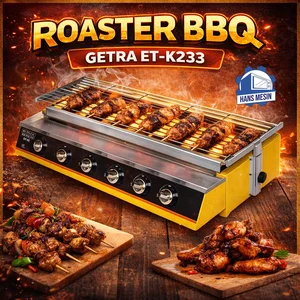 Roaster Pemanggang BBQ Sosis 6 Tungku GETRA ET K233 / Mesin Pemanggang
