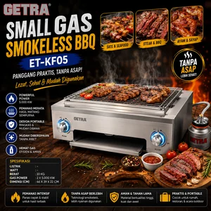 SMALL GAS SMOKELESS BBQ (GETRA) ET-KF05 / Kompor Gas Portable