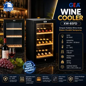 WINE COOLER (GEA) XW-85FD / Lemari Pendingin Wine XW85FD / MESIN PENYIMPAN WINE