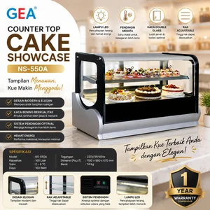 COUNTER TOP CAKE SHOWCASE NS-550A ( GEA) / Mesin Showcase Cake GEA 200 Liter