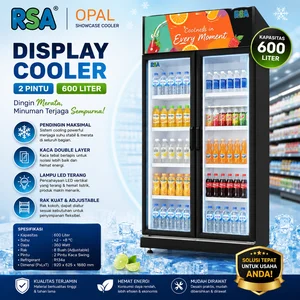 DISPLAY COOLER 2 PINTU (RSA) OPAL SHOWCASE COOLER 600 LITER