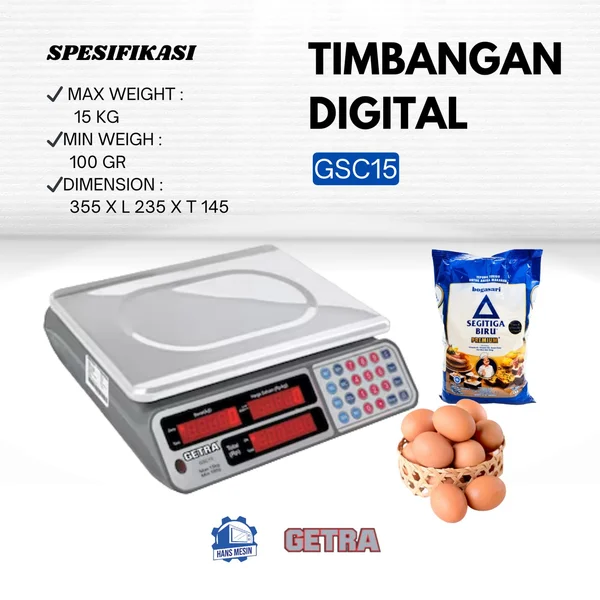 TIMBANGAN DIGITAL (GETRA) GSC-15 / GSC15