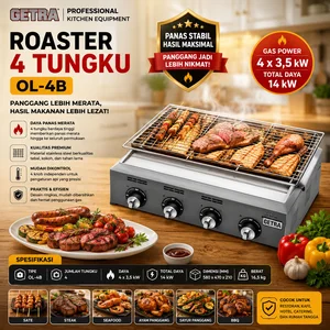 ROASTER 4 TUNGKU (GETRA) OL-4B / Gas Griller