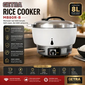 RICE COOKER (GETRA) MB80R-B / MB80RB