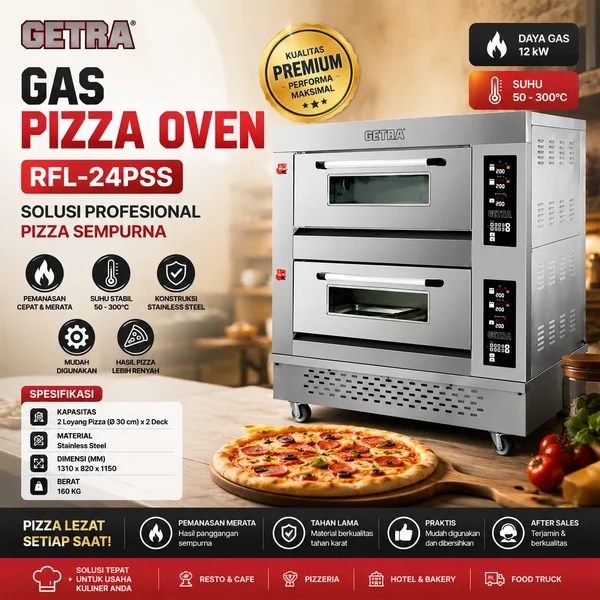 GAS PIZZA OVEN (GETRA) RFL-24PSS