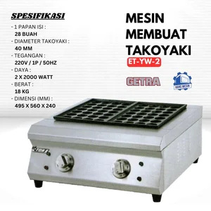 TAKOYAKI BAKER (GETRA) ET-YW-2 / MESIN TAKOYAKI