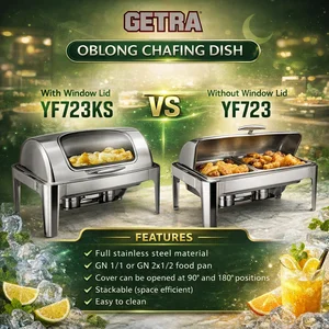 CHAFING DISH OBLONG WINDOW TOP (GETRA) YF-723KS