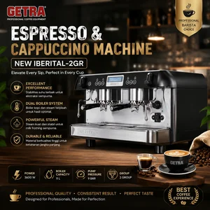 Espresso & Cappuccino Machine NEW IBERITAL-2GR / MESIN KOPI (GETRA)