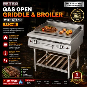 GAS OPEN GRIDDLE AND BROILER (GETRA) RPD-4B / MESIN PEMANGGANG