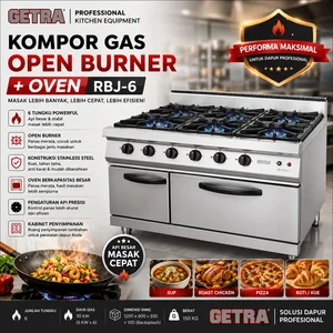 KOMPOR GAS OPEN BURNER + OVEN (GETRA) RBJ-6