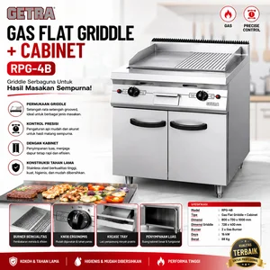 GAS FLAT GRIDDLE + CABINET (GETRA) RPG-4B / MESIN PEMANGGANG
