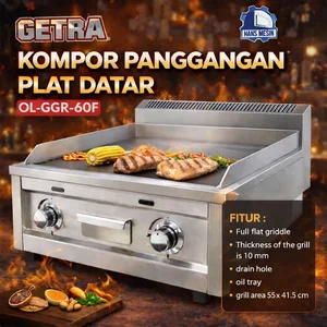 GAS GRIDDLE (GETRA) OL-GGR-60F / MESIN PEMANGGANG