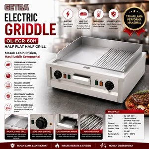 ELECTRIC GRIDDLE (GETRA) OL-EGR-60H (HALF GROOVED) / GAS GRIDDLE