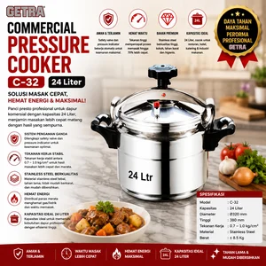 COMMERCIAL PRESSURE COOKER (GETRA) C-32 / Mesin Presto