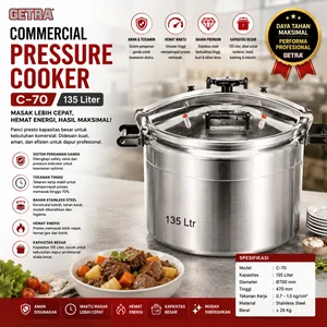 COMMERCIAL PRESSURE COOKER (GETRA) C-70 / MESIN PRESTO