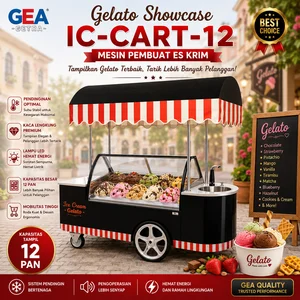 Gelato Showcase (GEA) IC-CART-12 / Mesin Pembuat Es Krim