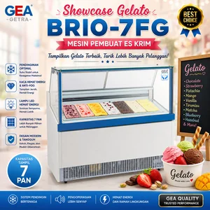 SHOWCASE GELATO (GEA) BRIO-7FG / Mesin Pembuat Es Krim