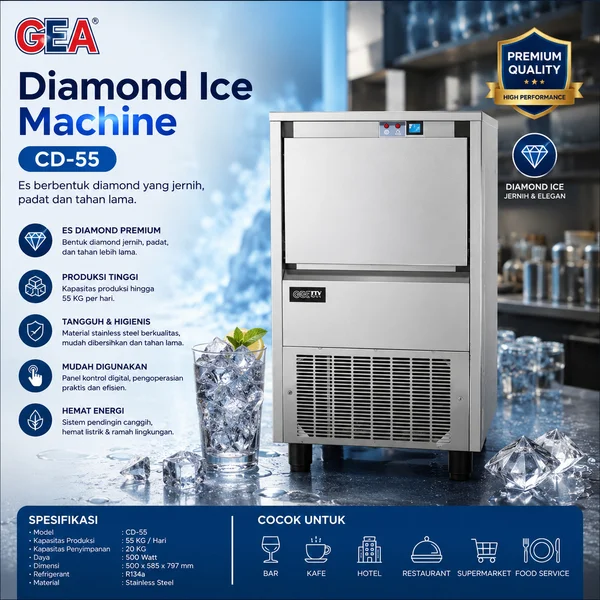 Diamond Ice Maker (GEA) CD-55/ MESIN ICE CUBE