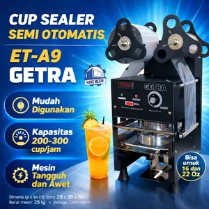 MESIN CUP SEALER SEMI OTOMATIS (GETRA) ET-A9