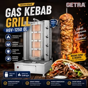 GAS KEBAB GRILL HGV-1250OL (GETRA) / Mesin Kebab