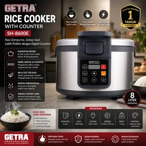 RICE COOKER (GETRA) SH-8600E WITH COUNTER