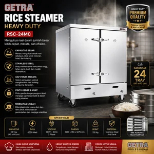 RICE STEAMER HEAVY DUTY (GETRA) RSC-24MC