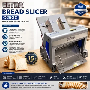BREAD SLICER / MESIN POTONG ROTI 15 MM (GETRA) Q25GC / Alat Pemotong Roti