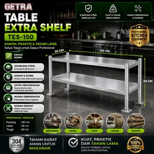 TABLE EXTRA SHELF STAINLESS (GETRA) TES-150 / KITCHEN TABLE