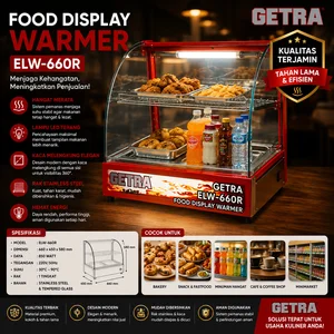 FOOD DISPLAY WARMER (GETRA) ELW-660R / Mesin Penghangat Makanan dan Minuman