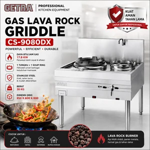 GAS KWALI RANGE 1 TUNGKU + 1 SOUP RING (GETRA) CS-9080DX