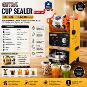 MESIN CUP SEALER (GETRA) SC-D8L + plastik LID / CUP SEALER