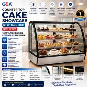 COUNTER TOP CAKE SHOWCASE (GEA) RTW-160L-4CH / Mesin Showcase Cake