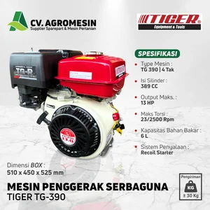 Engine Penggerak Mesin Bensin Tiger TG390 13 HP 4 Tak