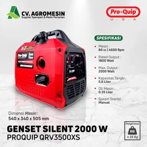 Genset Silent Inverter Proquip QRV3500XS 2000 Watt