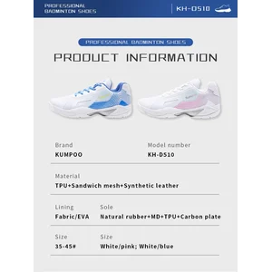 Sepatu Bulutangkis KH D510 510 Merah Muda Kumpoo