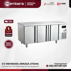 Undercounter Freezer 3 Pintu CROWN TD400 Under Counter Panjang 180cm TD-400 Kulkas Undercounter