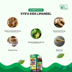 Madu SYIFA KIDS LIMANDEL Membantu Daya Tahan Tubuh Anak Herbal Indo Utama - 100 ml 